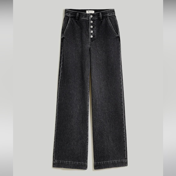 NWT Madewell Superwide-Leg Jeans - Size 25 - Black - Picture 6 of 11